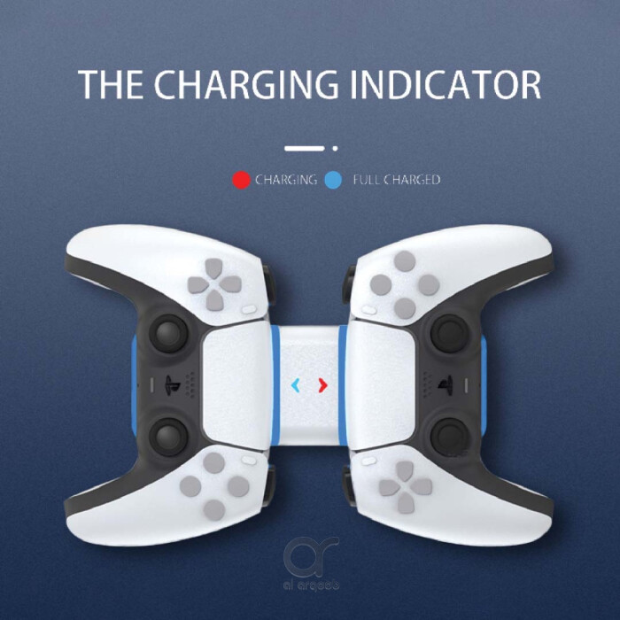 BRAVE Dual Charger Dock with Blue Light for Ps5 Wireless Controller